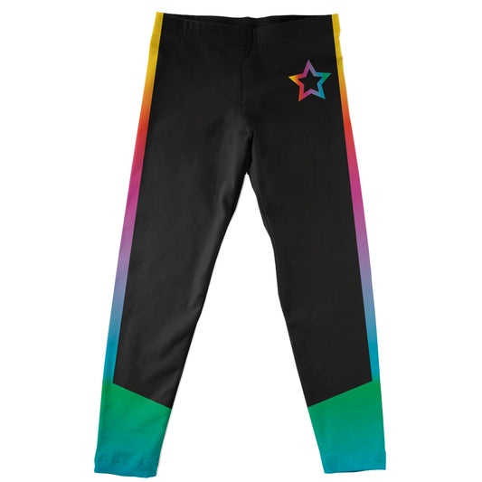 Stars Black Green and Red Degrade Leggings