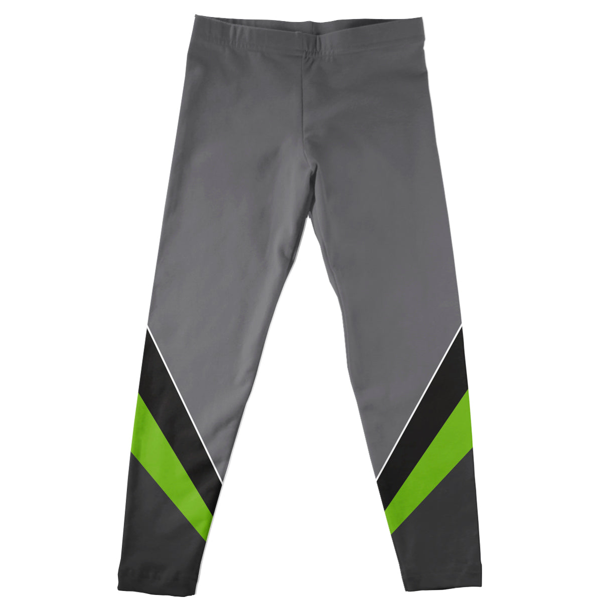 Stripes Gray and Green Leggings