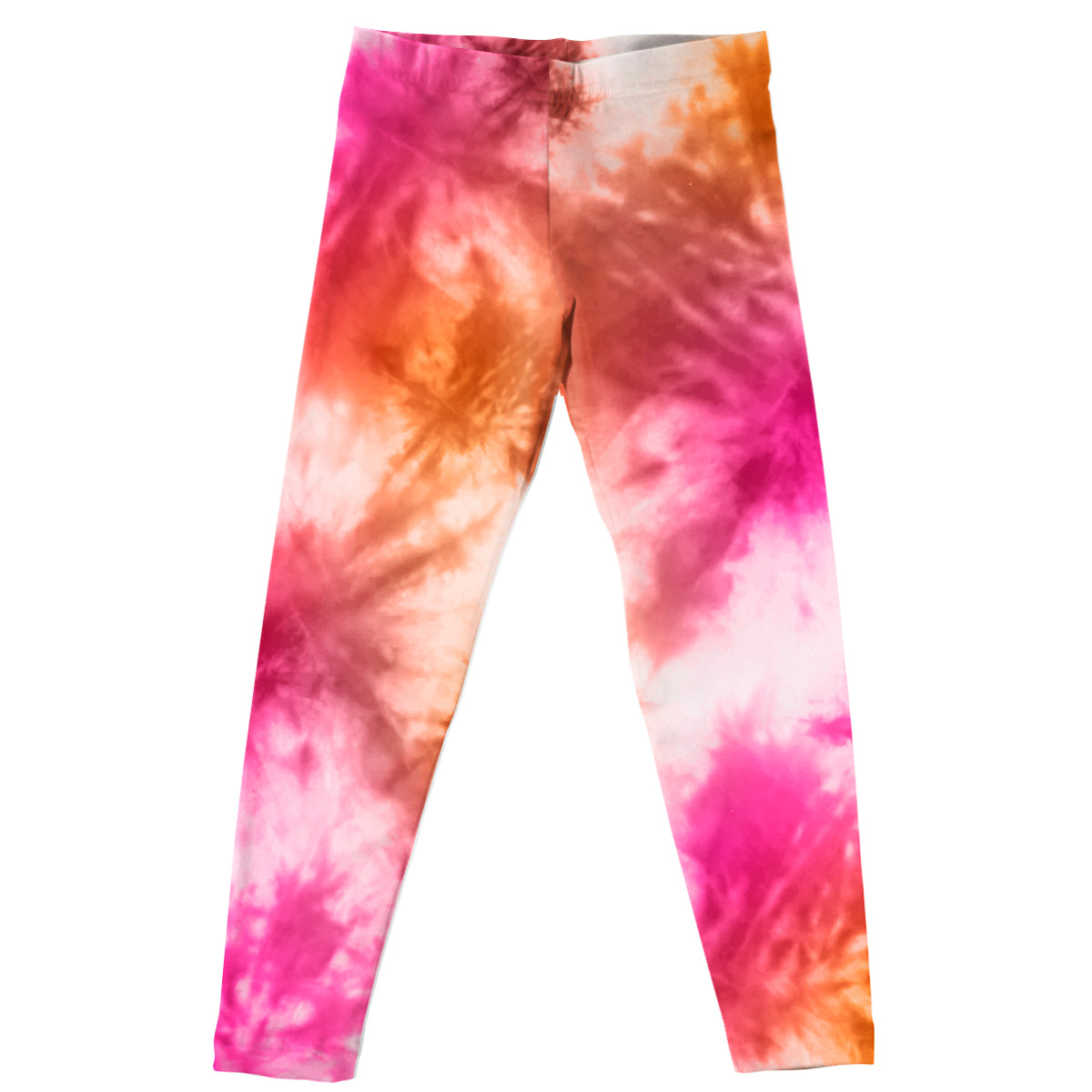 Tie Dye Pink Orange and Yellow Leggings