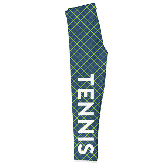 Tennis Green Check Leggings