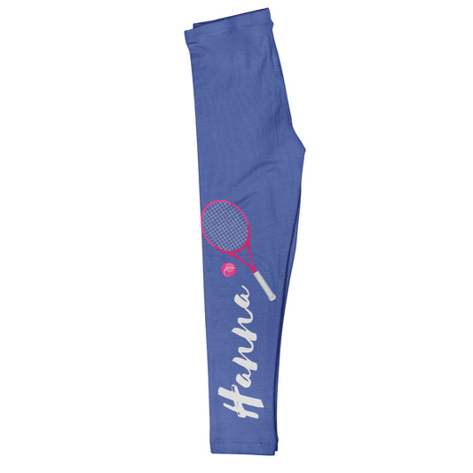 Tennis Personalized Name Purple Leggings