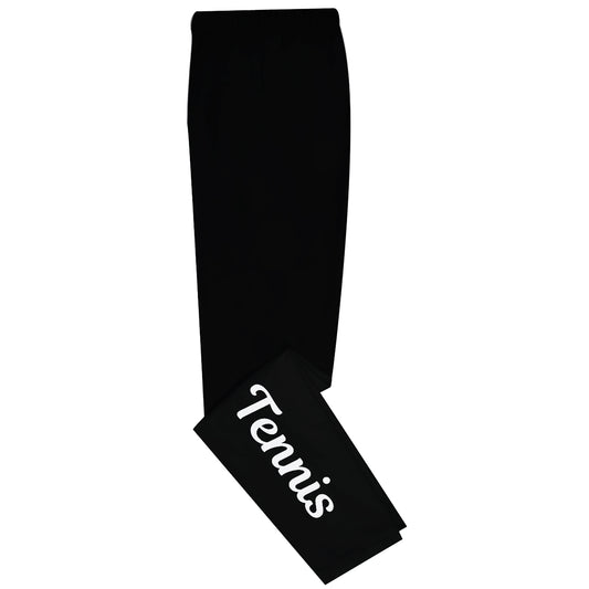 Tennis Script Black and White Leggings