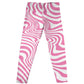 Waves Pink and White Leggings