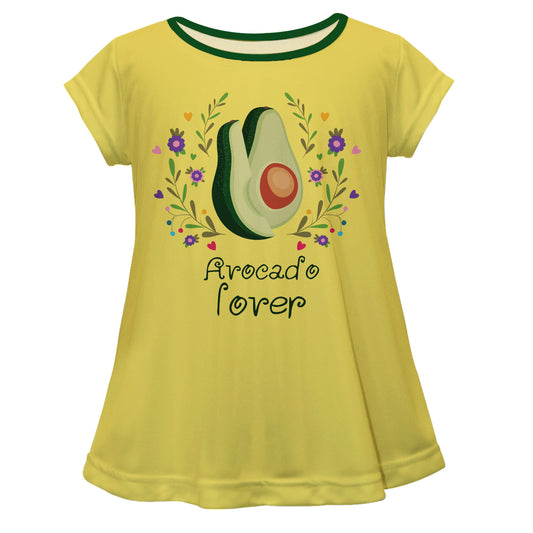 Avocado Lover Yellow and Green Short Sleeve Laurie Top