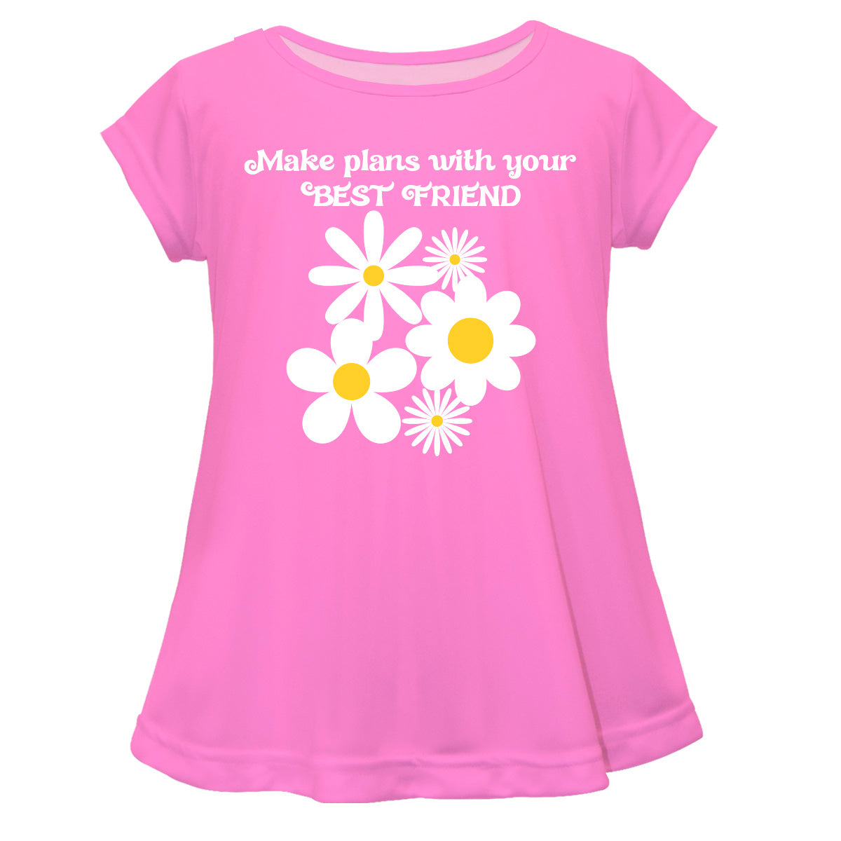 Best Friend Flowers Pink Short Sleeve Laurie Top