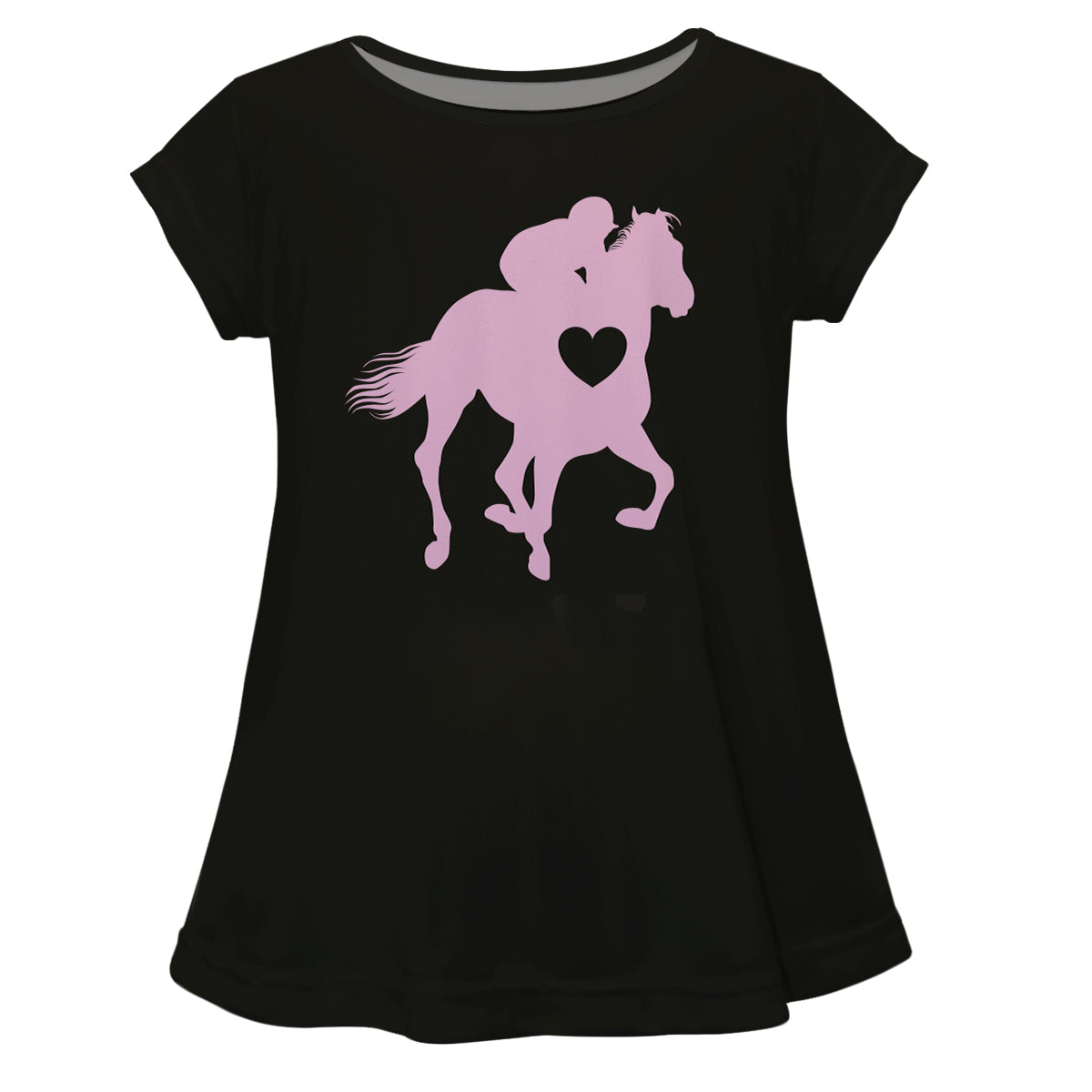 Cowgirl and Personalized Name Black Short Sleeve Laurie Top - Wimziy&Co.
