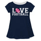 Love Football Navy and White Laurie Top