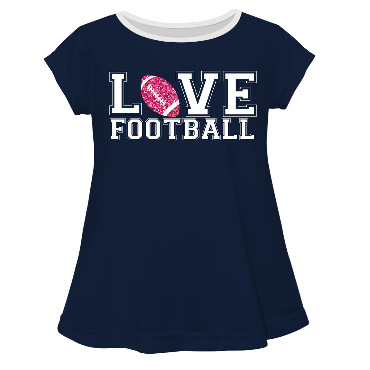 Love Football Navy and White Laurie Top