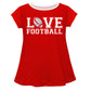Love Football Red and White Laurie Top