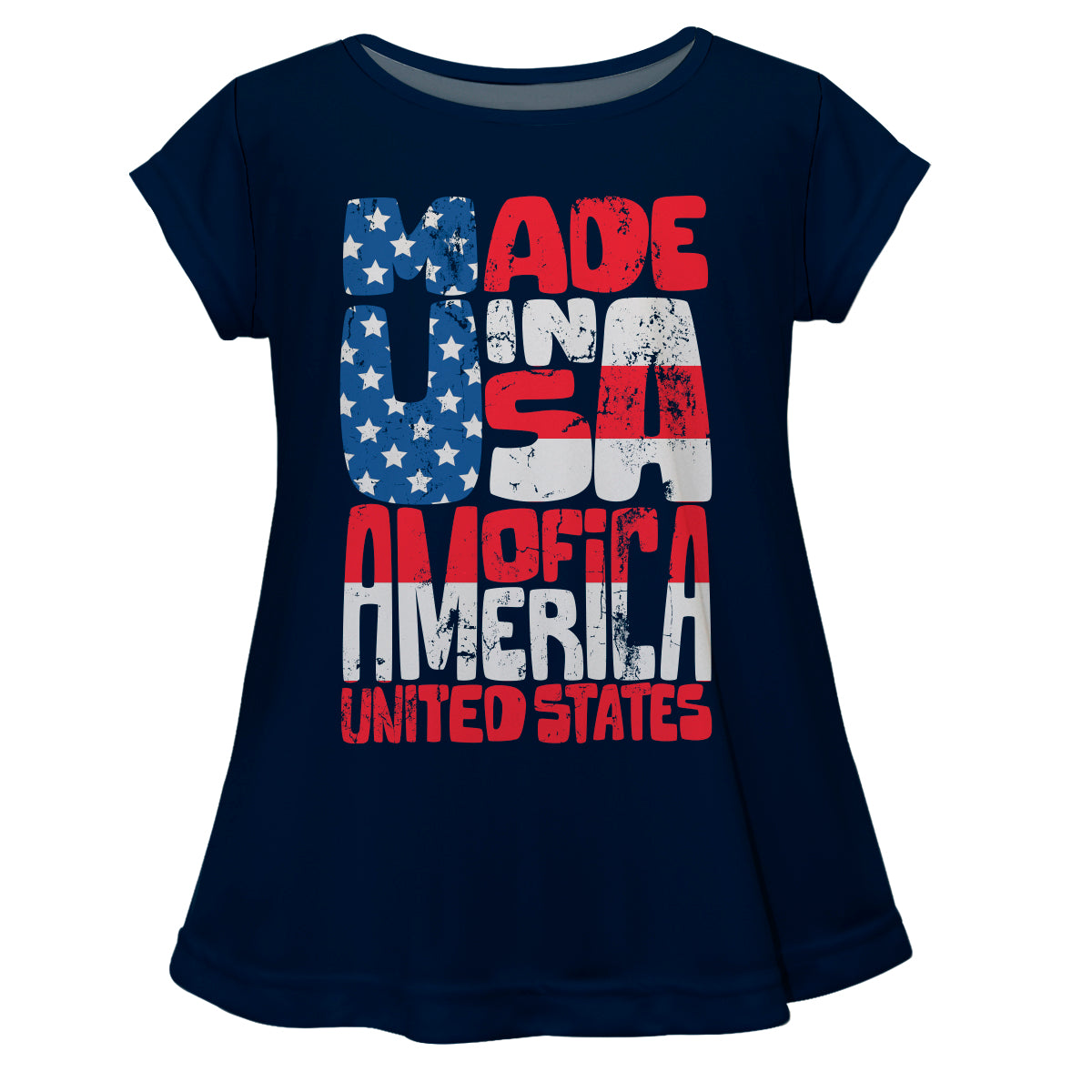 Made In USA Of America United States Navy Short Sleeve Laurie Top