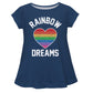 Rainbow Dreams Navy Short Sleeve Laurie Top - Wimziy&Co.
