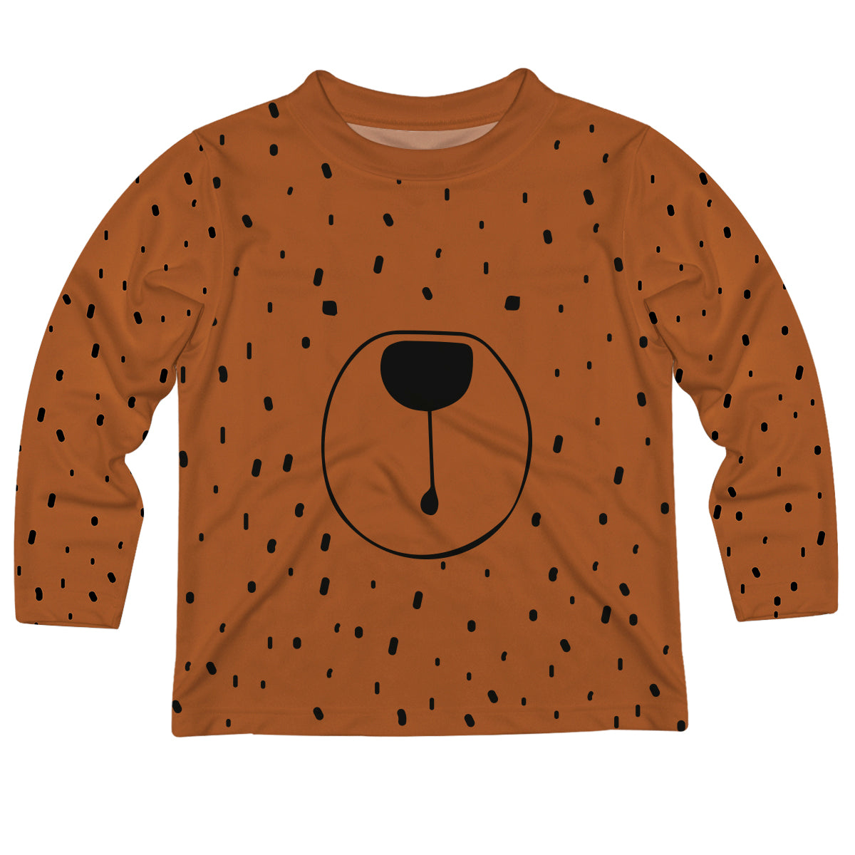 Bear Brown Long Sleeve Tee Shirt