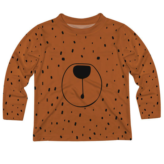 Bear Brown Long Sleeve Tee Shirt