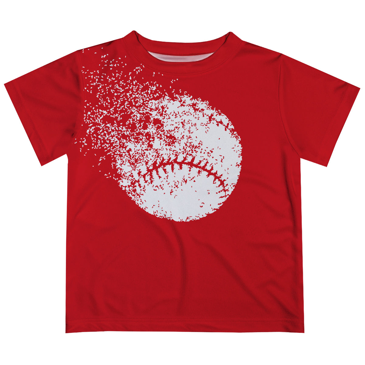 Baseball Red Short Sleeve Tee Shirt