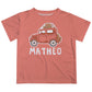 Car Name Coral Short Sleeve Tee Shirt