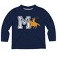 Cowboy Initial Name Navy Long Sleeve Tee Shirt
