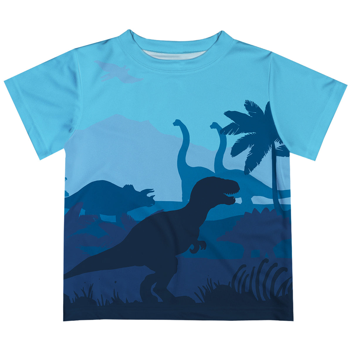 Dinosaurs Rex Name Blue Short Sleeve Tee Shirt - Wimziy&Co.