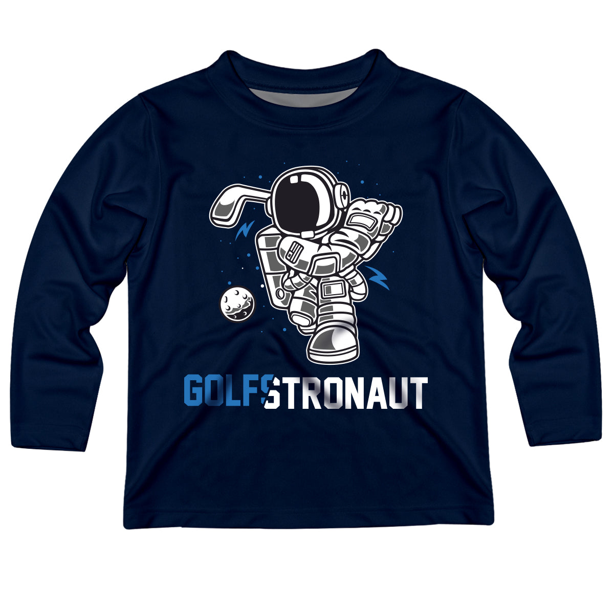 Golfstronaut Navy Long Sleeve Tee Shirt