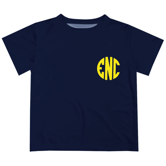 Monogram School Bus Navy Short Sleeve Tee Shirt