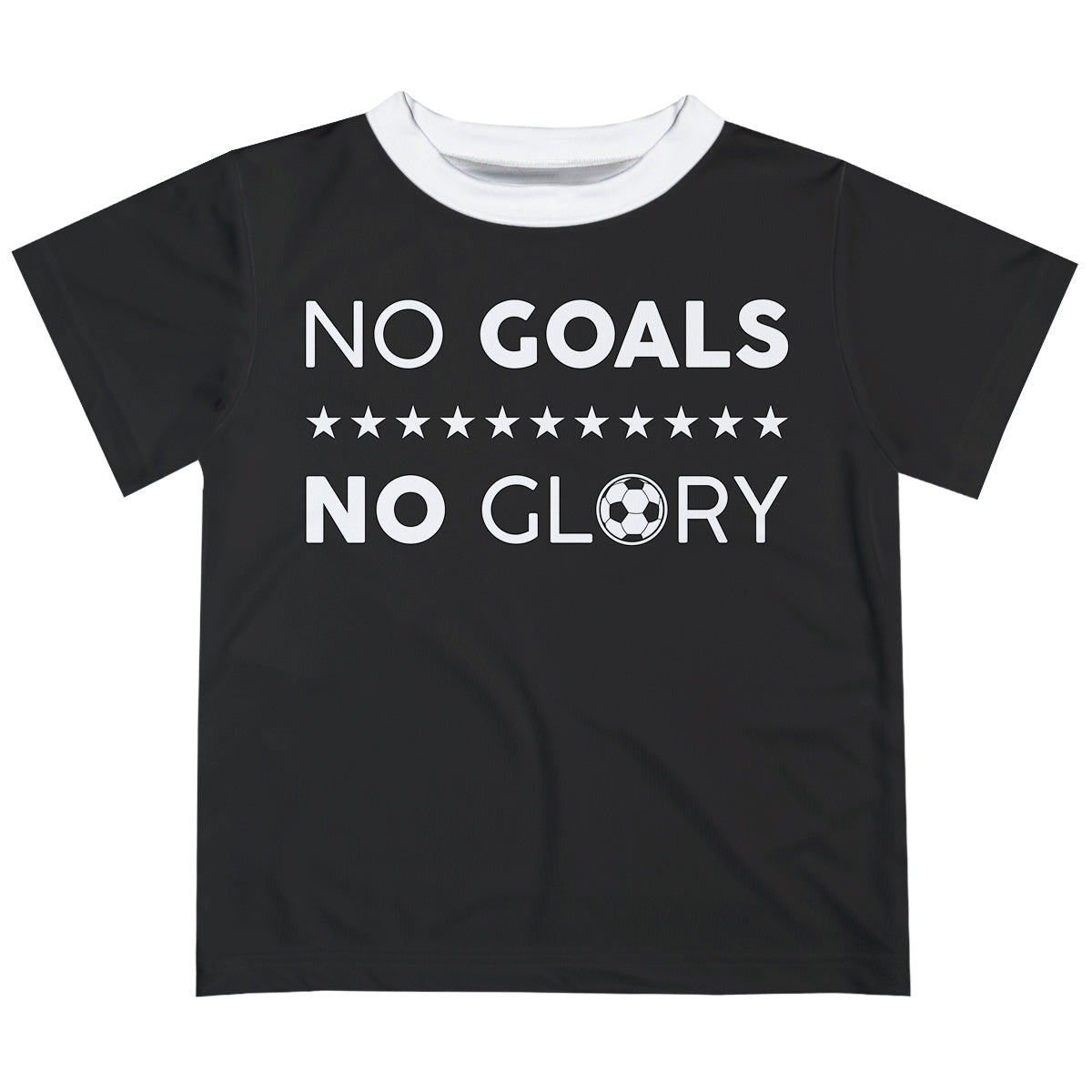 No Goals Black Short Sleeve Boys Tee Shirt