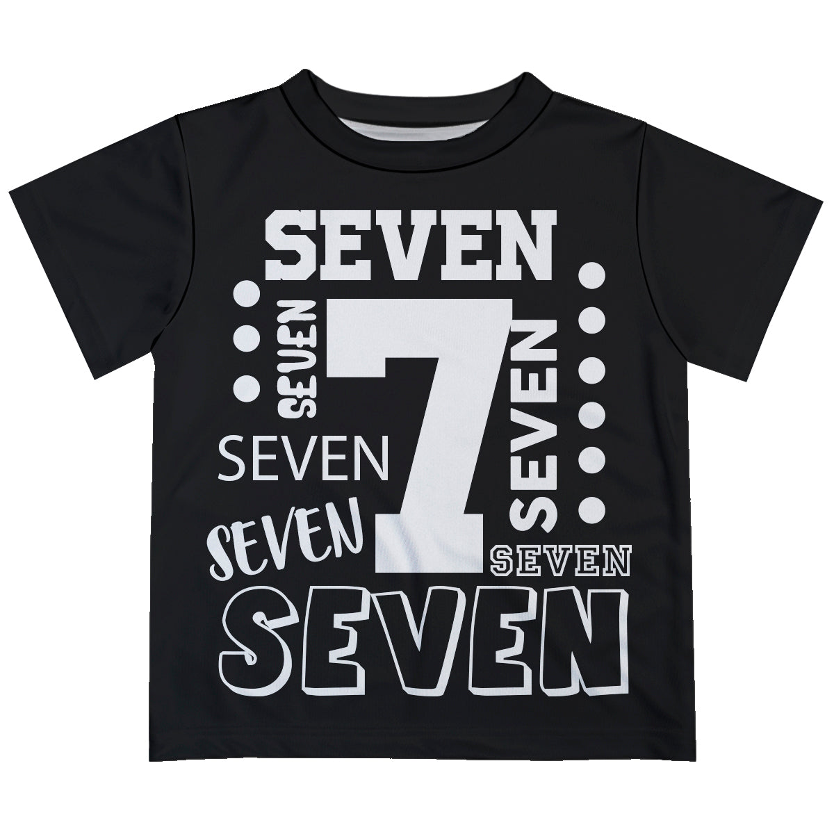 Pesonalized Your Age Black Short Sleeve Tee Shirt