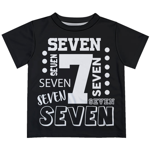 Pesonalized Your Age Black Short Sleeve Tee Shirt