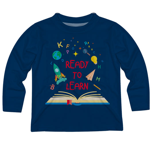 Ready To Learn Navy Long Sleeve Tee Shirt