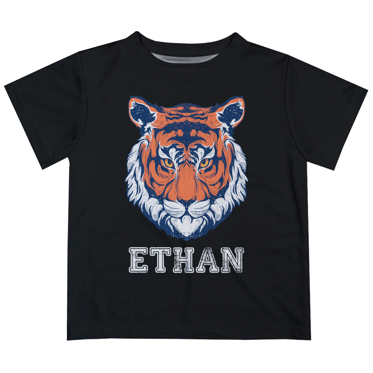 Tiger Name Black Short Sleeve Tee Shirt