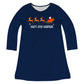 Dont Stop Believing Navy Long Sleeve A Line Dress