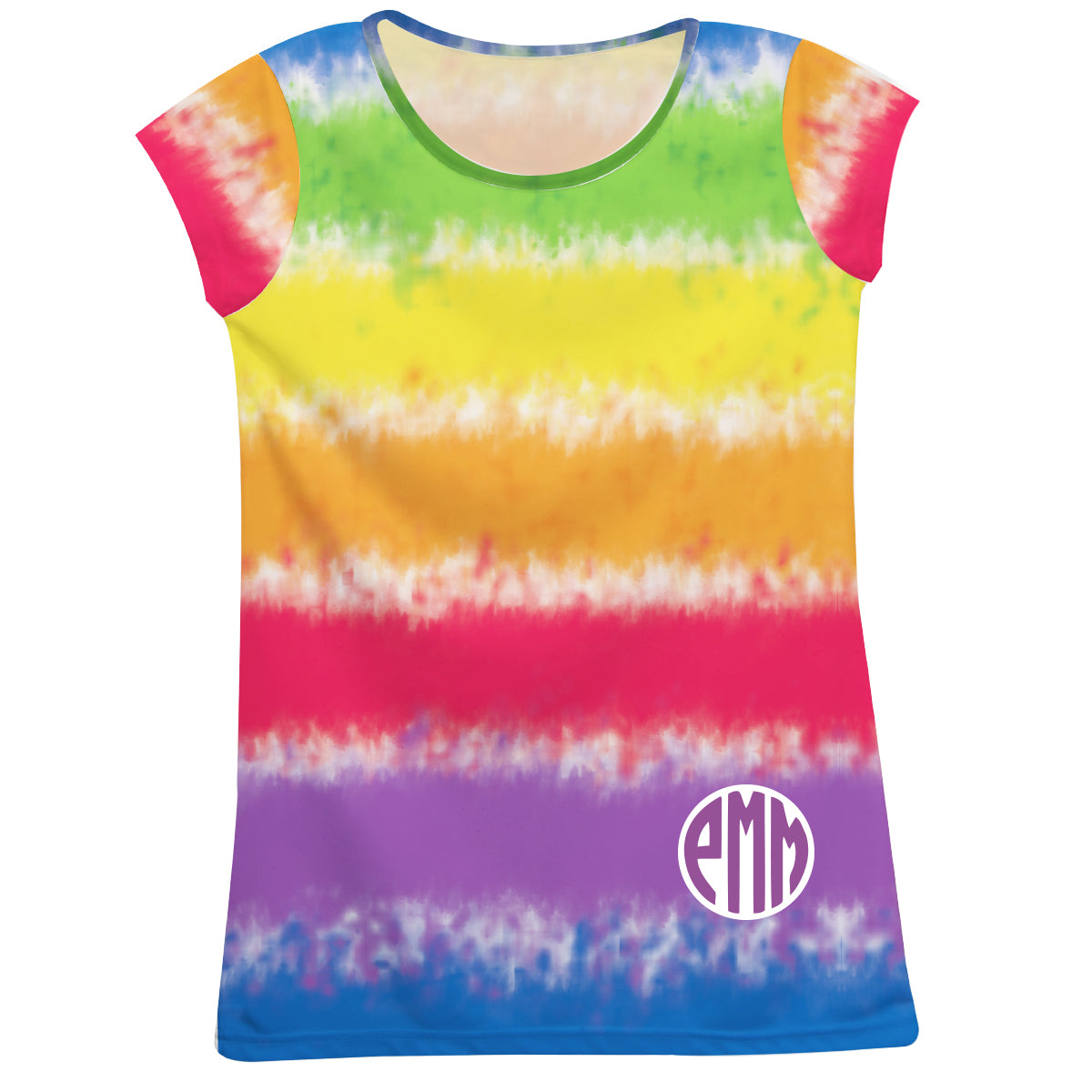 Monogram Colors Tie Dye Short Sleeve Tee Shirt - Wimziy&Co.