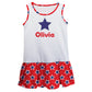 Double Star Red and White Lily Dress