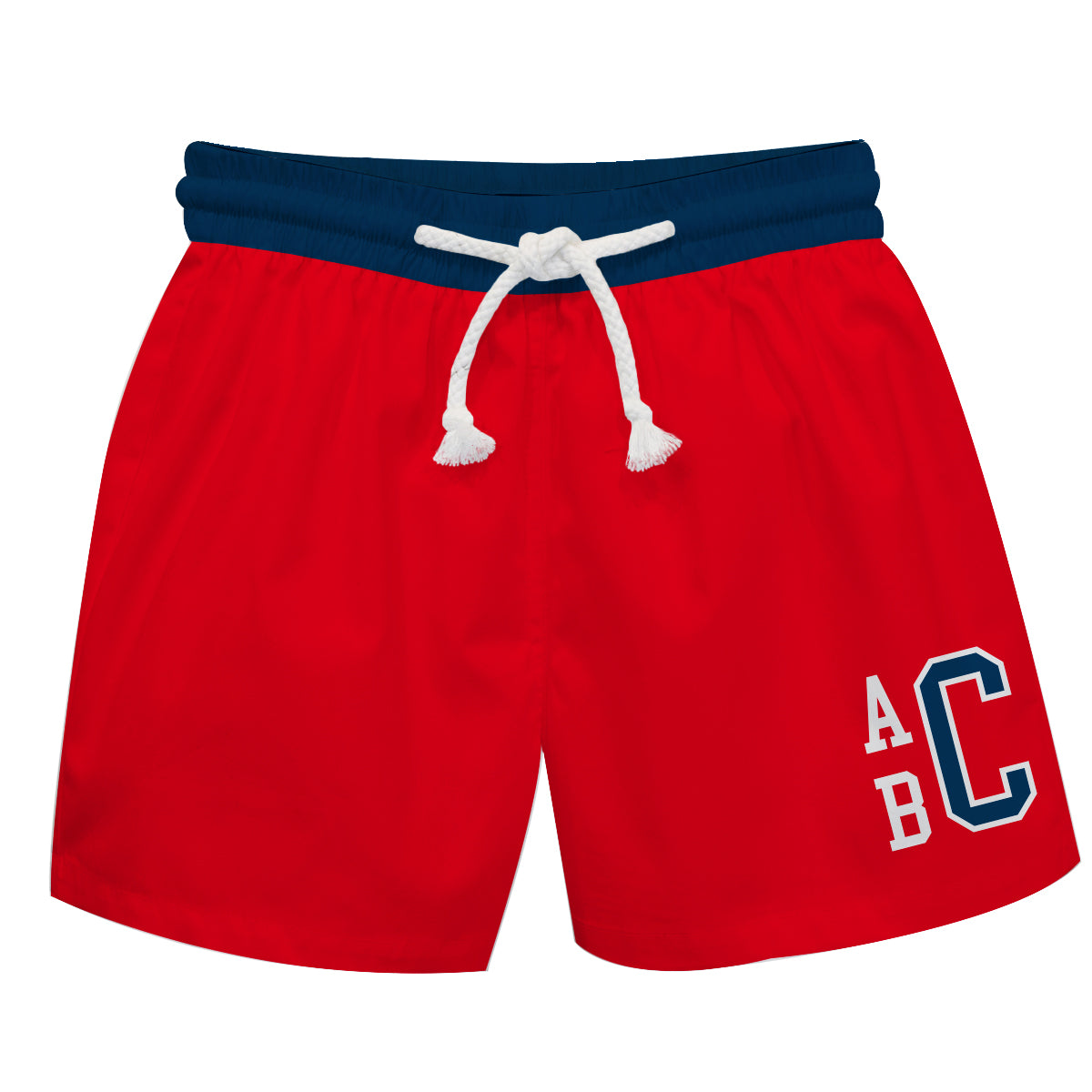Monogram Red Swimtrunk