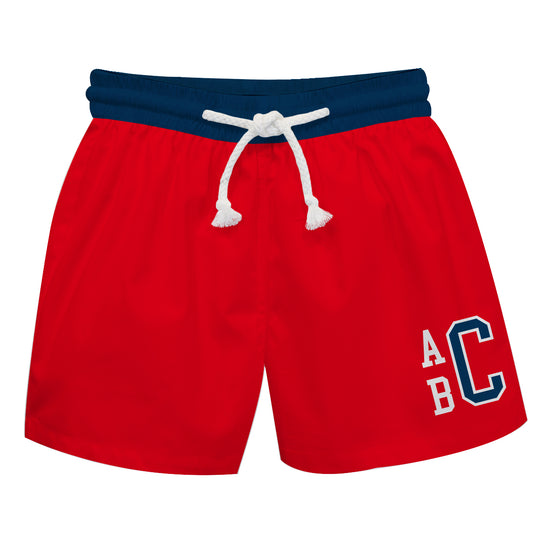Monogram Red Swimtrunk