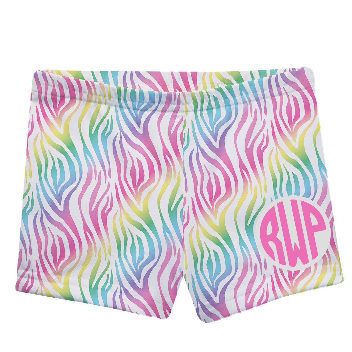 Animal Print Personalized Monogram White Shorties