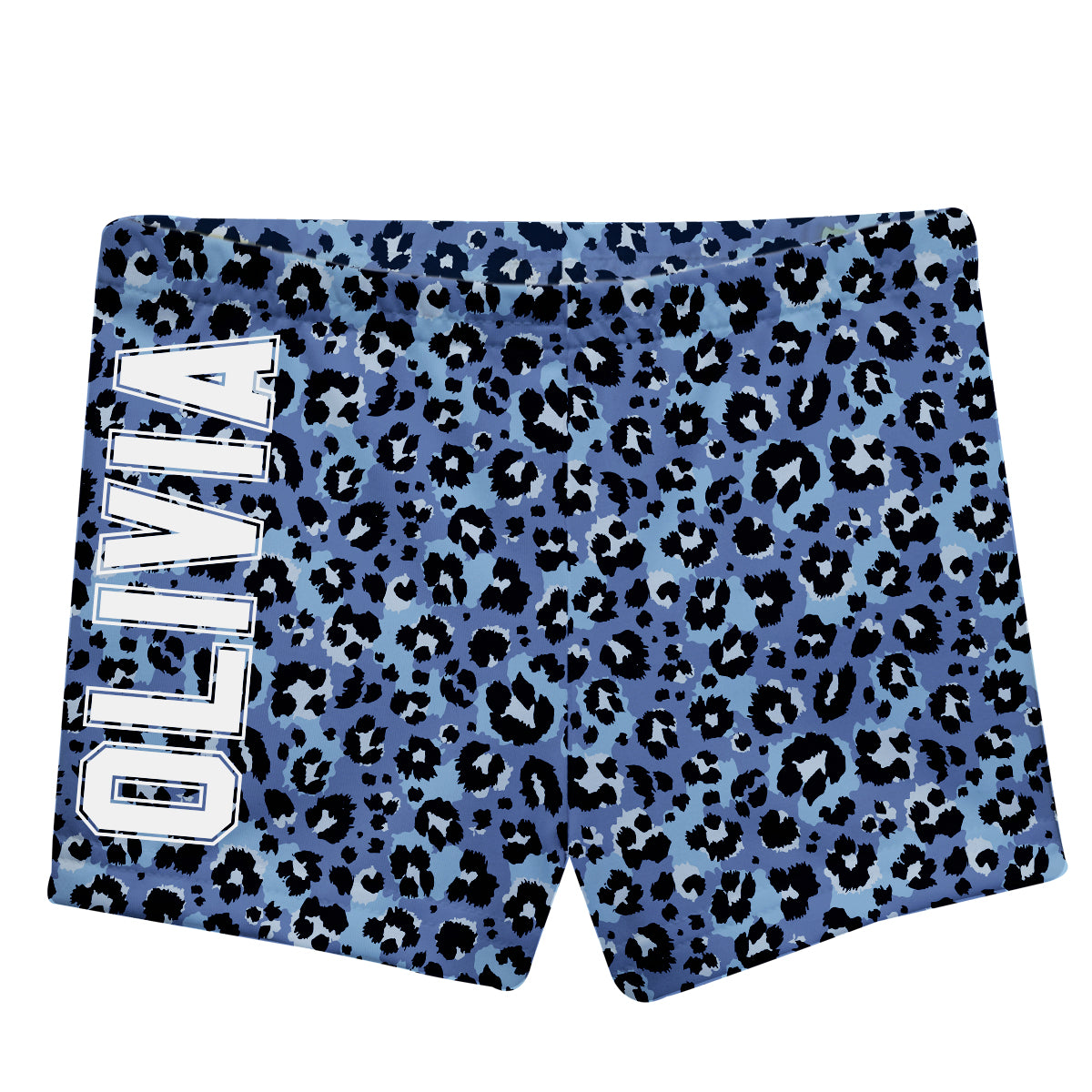 Animal Print Name Blue Shorties
