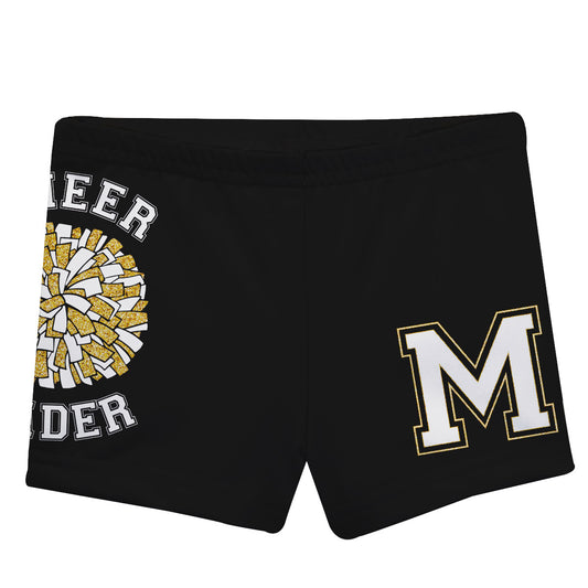 Cheer Leader Personalized Initial Name Black Shorties