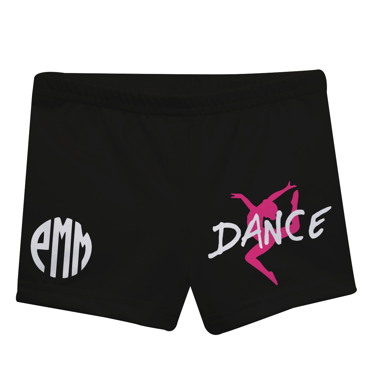 Dance Personalized Monogram Black Shorties - Wimziy&Co.