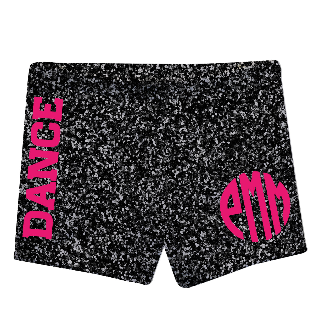 Dance Monogram Black Glitter Shorties - Wimziy&Co.