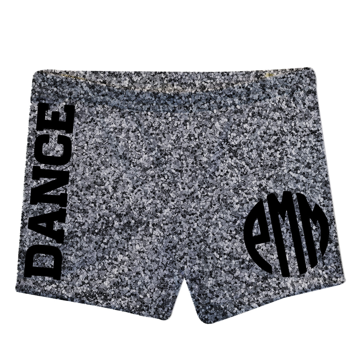 Dance Monogram Black Glitter Shorties - Wimziy&Co.