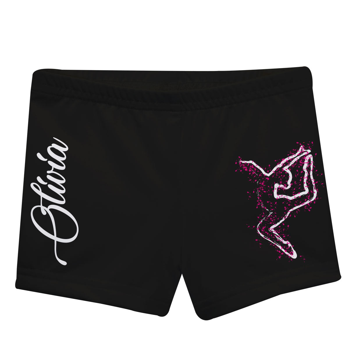 Dance Silhouette Name Black Shorties - Wimziy&Co.