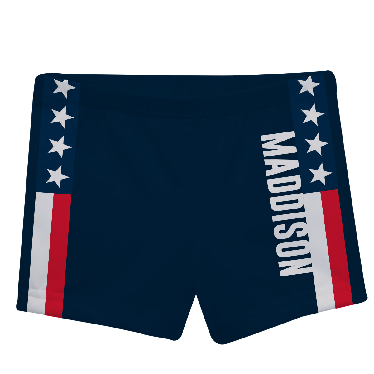 Flag Stars and Name Blue Shorties