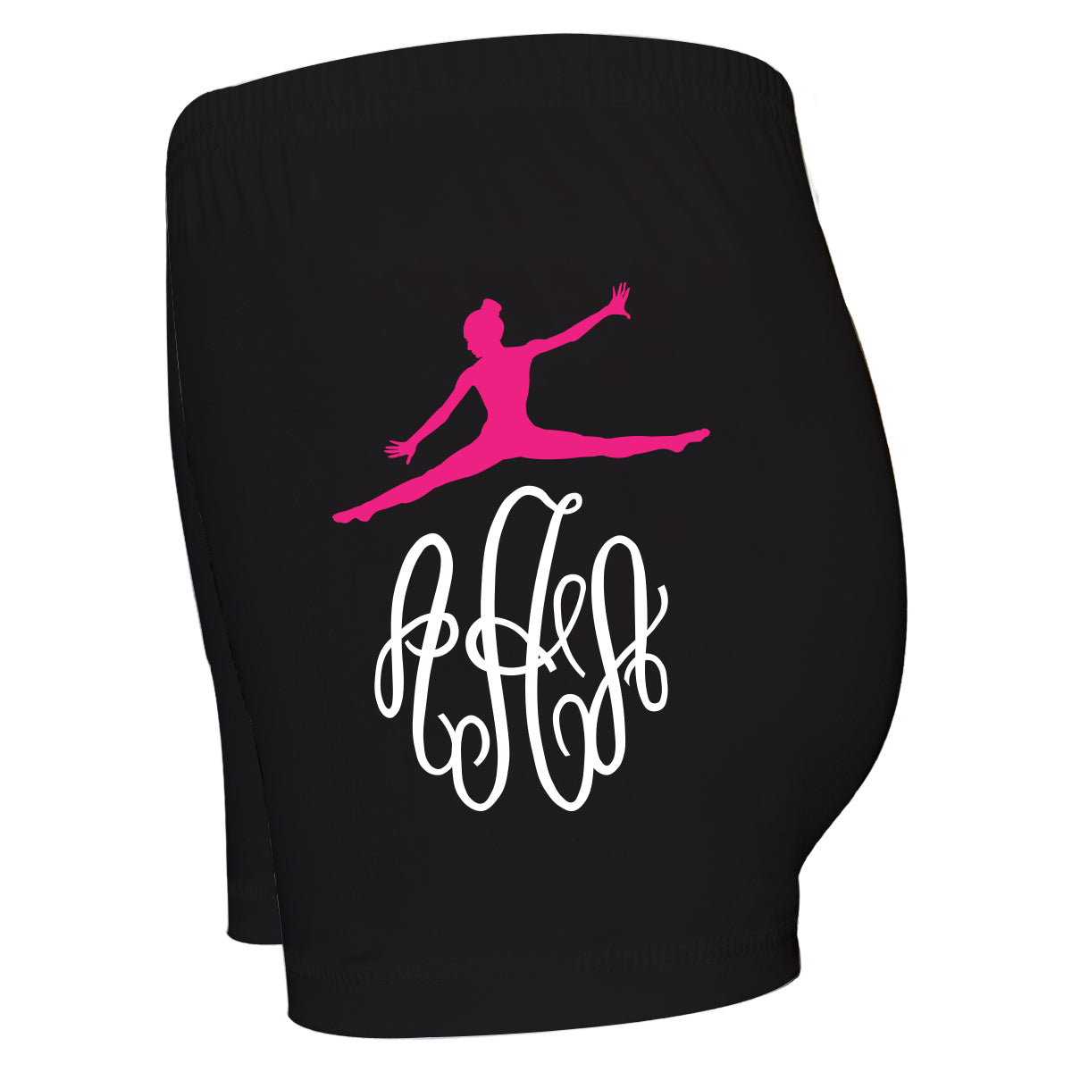 Gymnast Monogram Black Shorties - Wimziy&Co.
