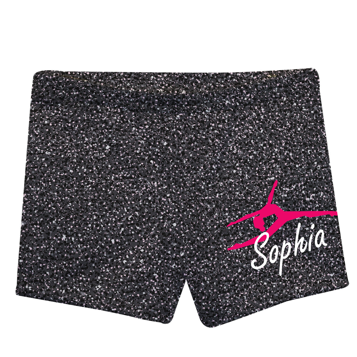 Gymnast Name Gray Glitter Shorties - Wimziy&Co.