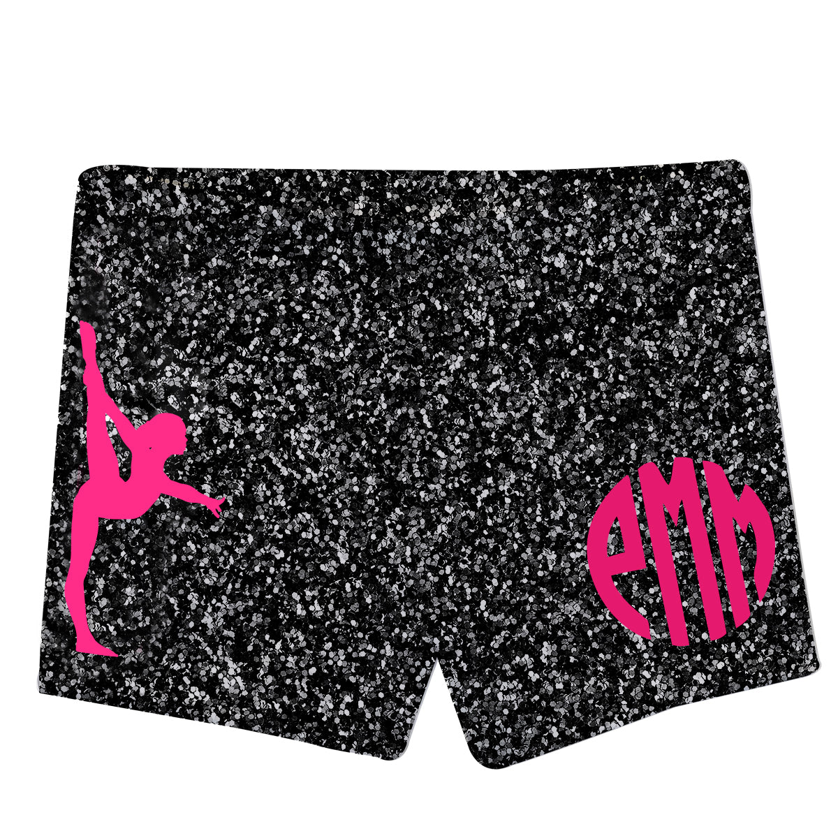 Glitter gymnast shorts with monogram - Wimziy&Co.