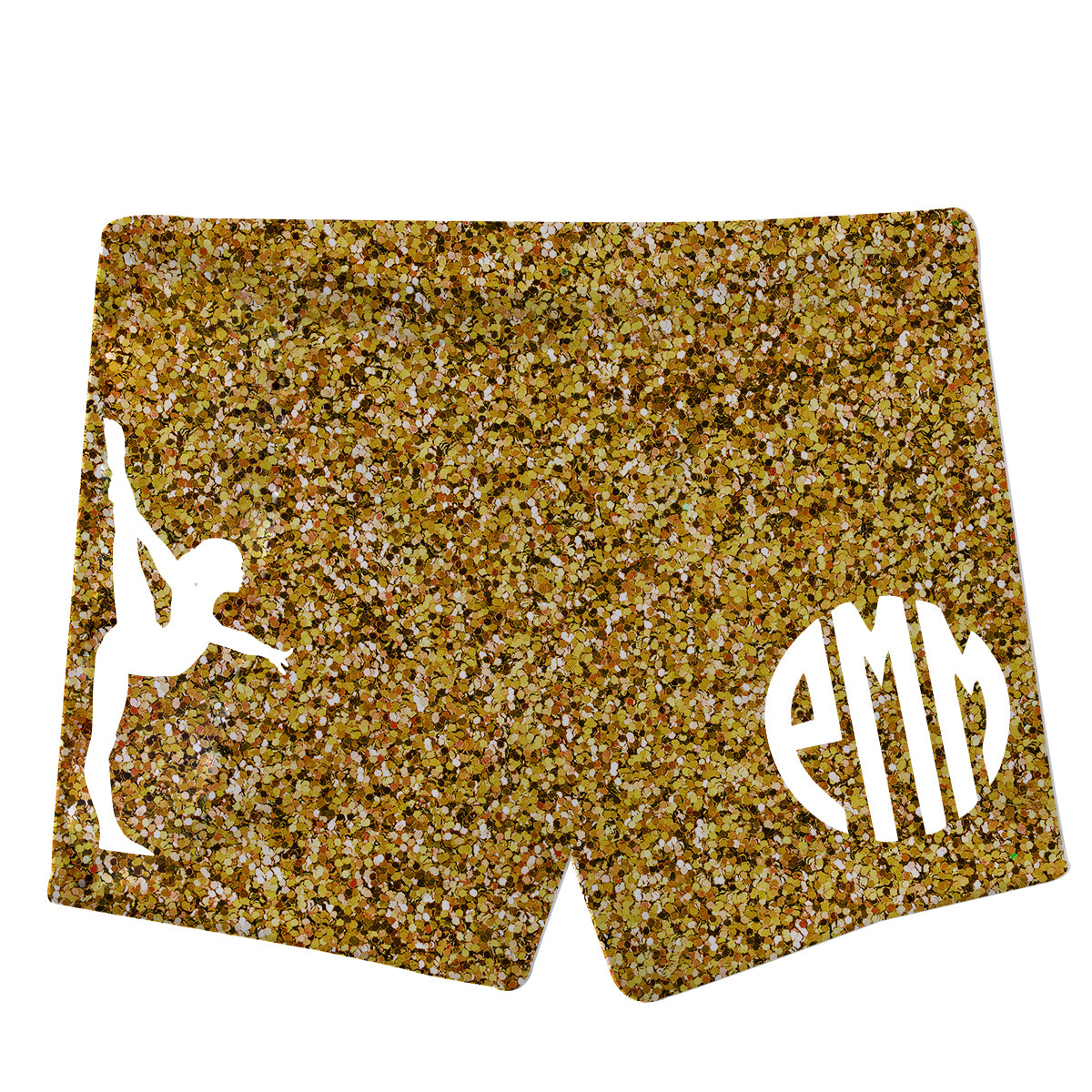 Glitter gymnast shorts with monogram - Wimziy&Co.