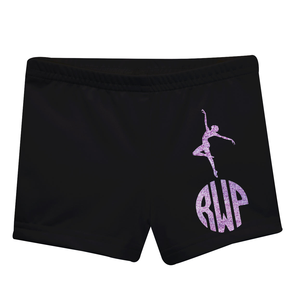 Gymnast Silhouette Monogram Black Shorties - Wimziy&Co.