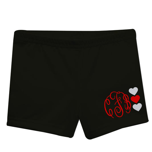 Heart Monogram Black Girls Shorties - Wimziy&Co.