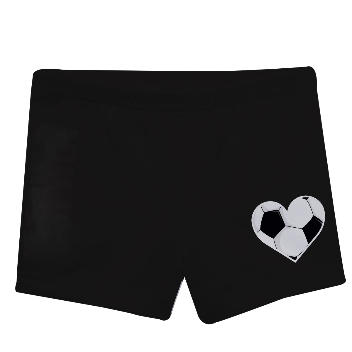 Soccer Heart Name Black Shorties - Wimziy&Co.