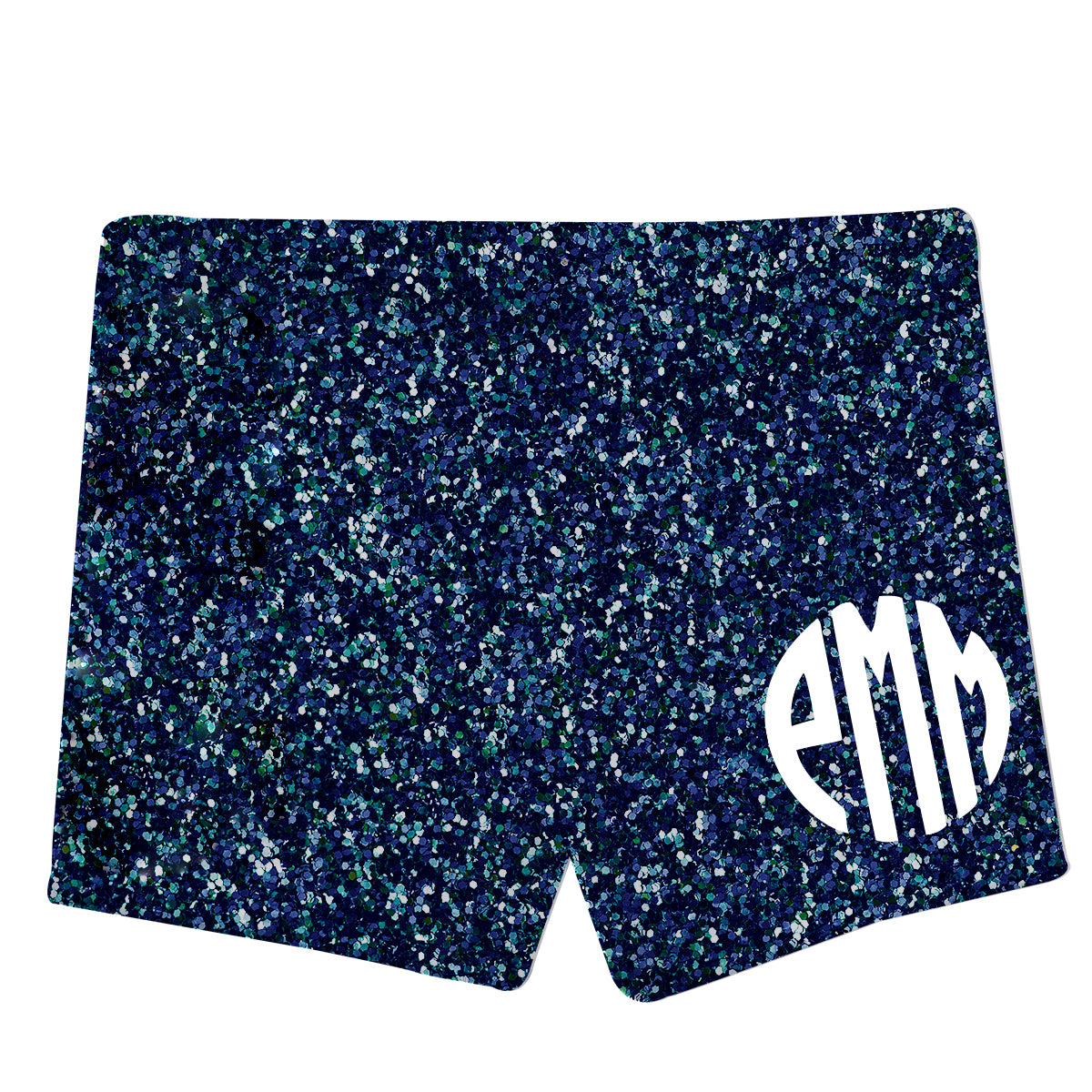 Personalized Monogram Navy Glitter Shorties
