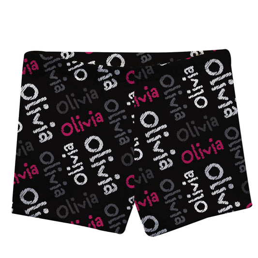 Name Print Black Shorties - Wimziy&Co.